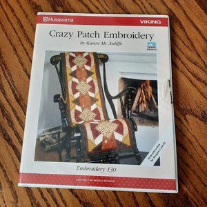 Husqvarna Viking Embroidery Crazy Patch Book And Disk For Designer 1 And PC #130